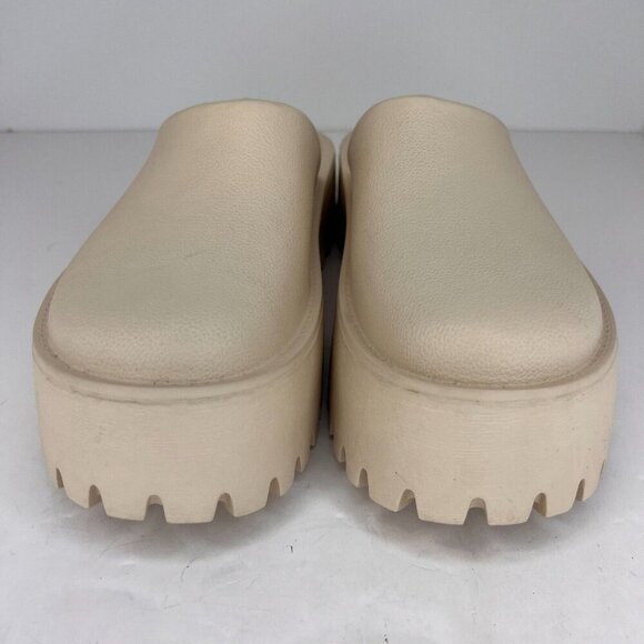 Wild Fable Womens Brooke Beige Rubber Platform Closed Toe Slip On Size 8 Mules - Picture 3 of 10